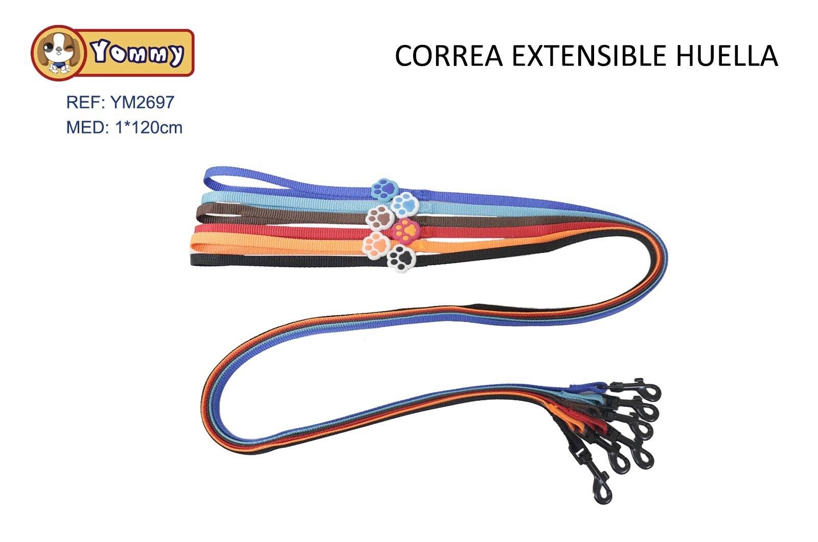 Correa Extensible Huella Para Mascota