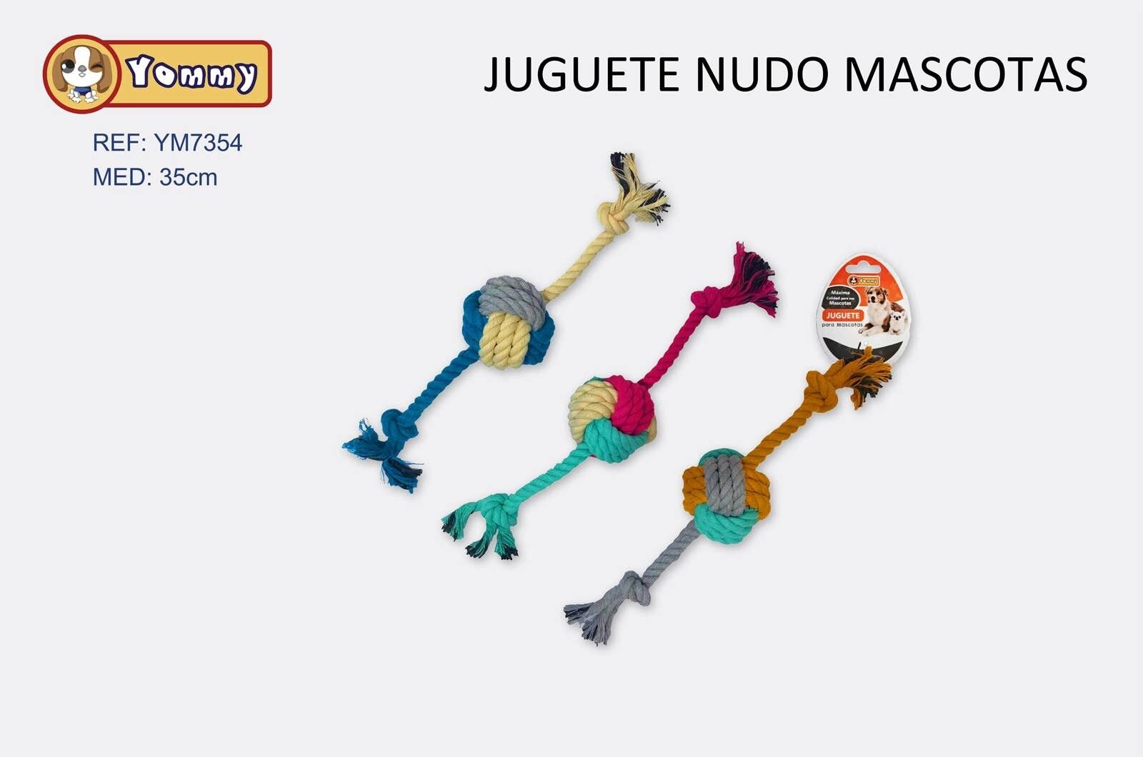 Juguete De Perros Bola De Nudos Con Cuerda Color