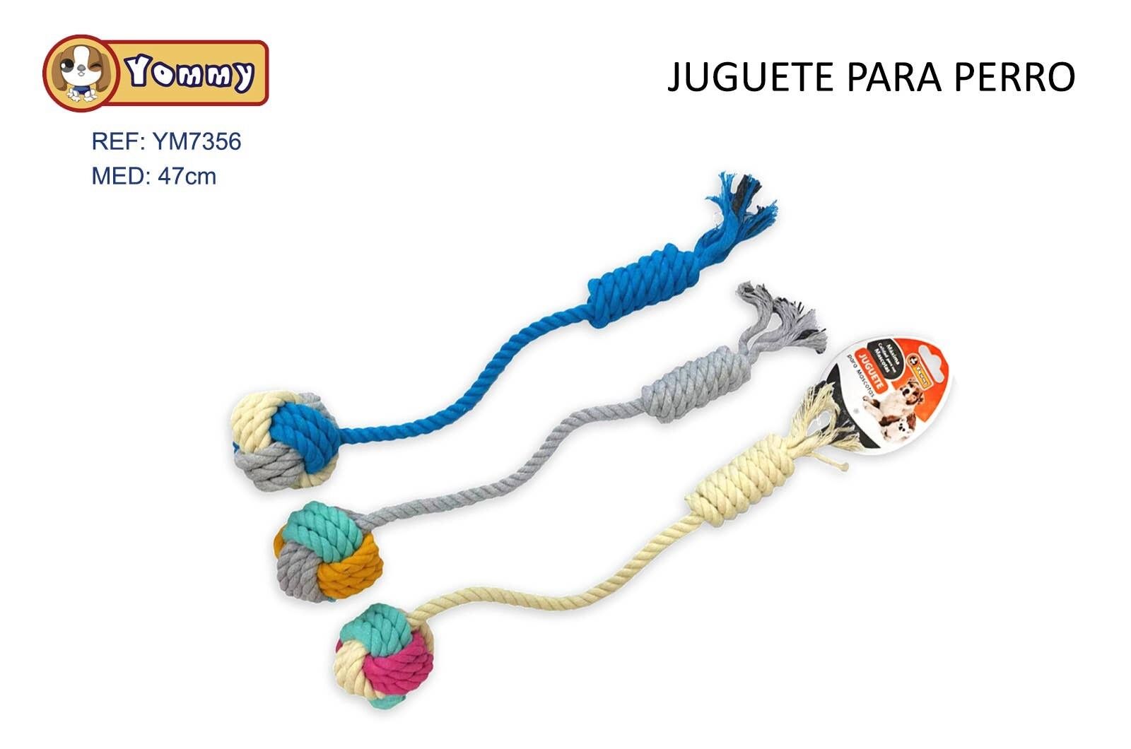 Juguete De Perros Bola De Nudos Con Cuerda Multicolor