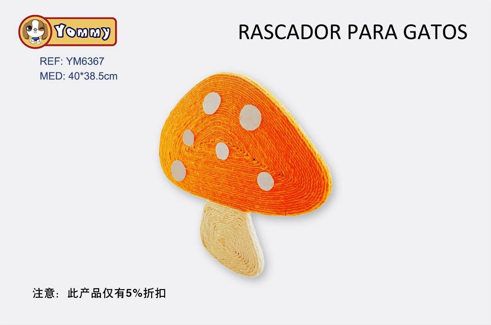 Rascador Para Gato Con Dibujo De Champiñon
