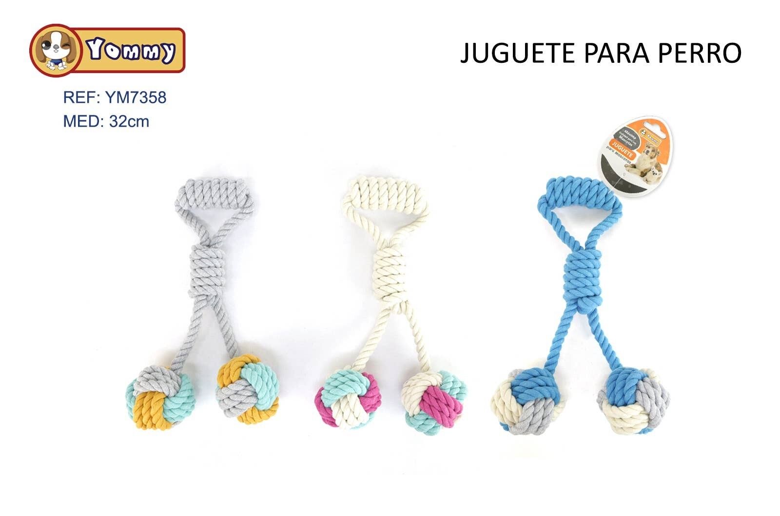 Juguete De Perros Bola De Nudos Con Cuerda Con Multicolor