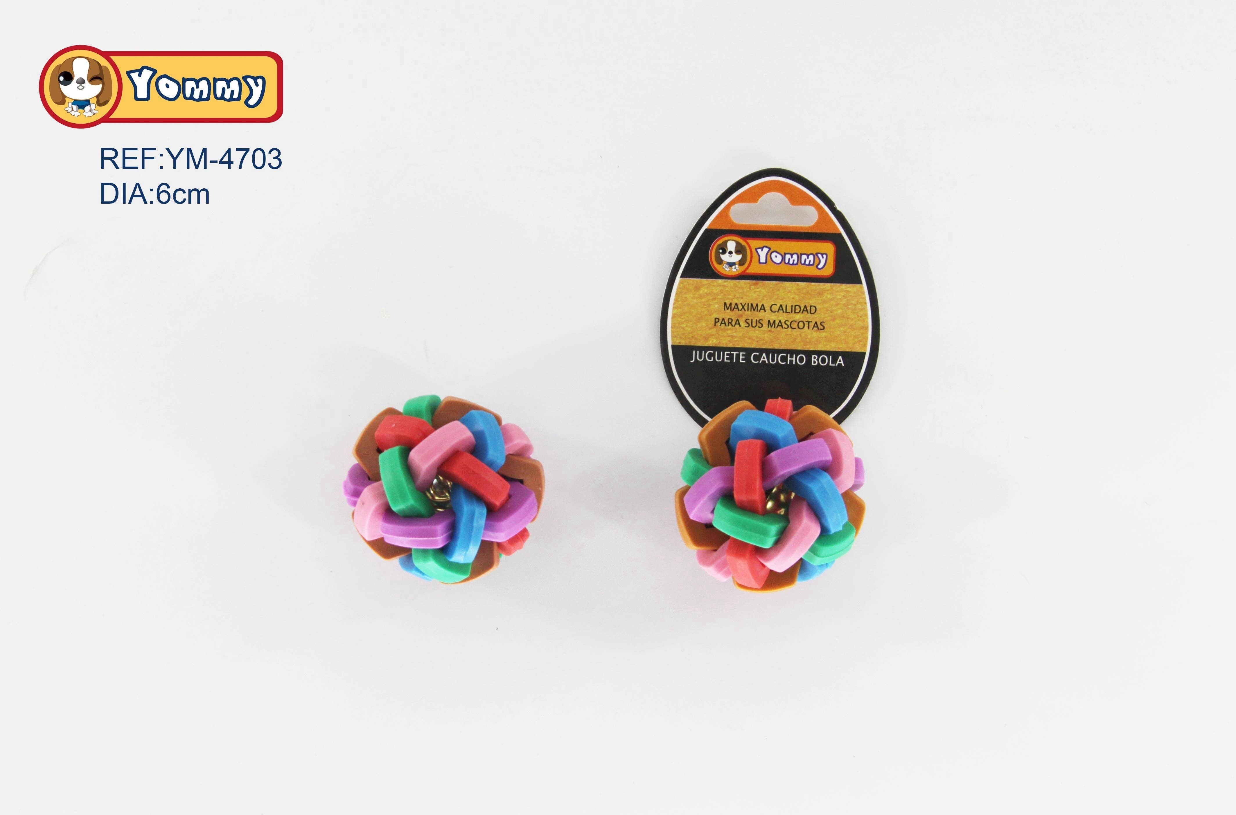 Bola De Goma Con Campana Para Mascotas