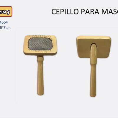 Cepillo Para Mascotas Con Mango De Madera