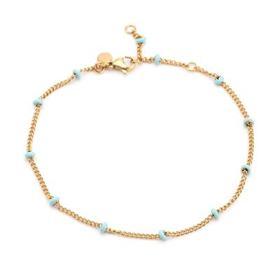Small gold and turquoise anklet