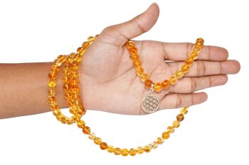 Citrine Beads Mala Bracelet,108 Prayer Beads Necklace 2