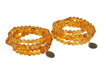 Citrine Beads Mala Bracelet,108 Prayer Beads Necklace 3