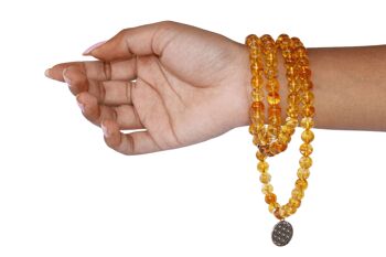 Citrine Beads Mala Bracelet,108 Prayer Beads Necklace 4