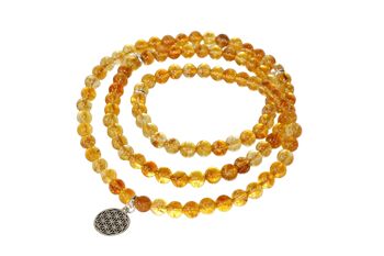 Citrine Beads Mala Bracelet,108 Prayer Beads Necklace 5