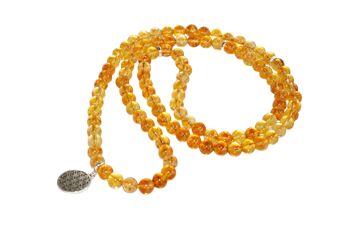 Citrine Beads Mala Bracelet,108 Prayer Beads Necklace 6