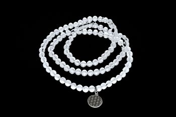 Crystal Quartz Beads Mala Bracelet,108 Prayer Beads Necklace 2