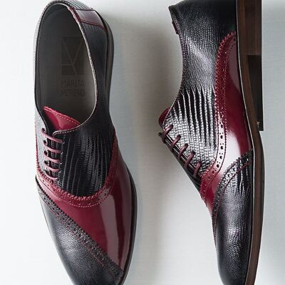 Chaussures Dali Oxford Homme Bordeaux & Noir
