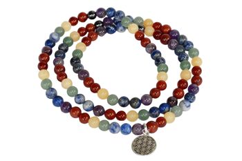 7 Chakra Beads Mala Bracelet, 108 Prayer Beads Necklace 7