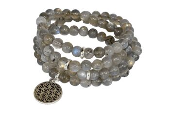 Labradorite Beads Mala Bracelet,108 Prayer Beads Necklace 1