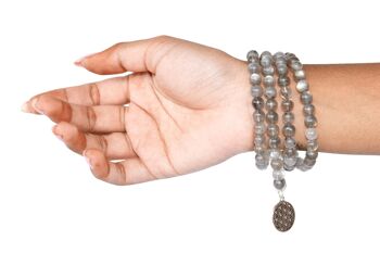 Labradorite Beads Mala Bracelet,108 Prayer Beads Necklace 3