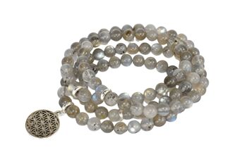 Labradorite Beads Mala Bracelet,108 Prayer Beads Necklace 5