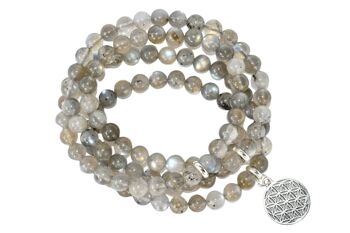 Labradorite Beads Mala Bracelet,108 Prayer Beads Necklace 6