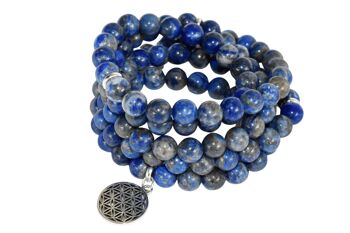 Lapis Lazuli Beads Mala Bracelet,108 Prayer Beads Necklace 1