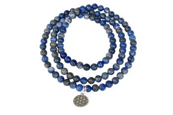 Lapis Lazuli Beads Mala Bracelet,108 Prayer Beads Necklace 5