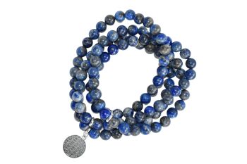 Lapis Lazuli Beads Mala Bracelet,108 Prayer Beads Necklace 6