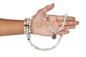 Multi Amazonite Beads Mala Bracelet,108 Prayer Beads 2