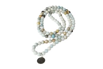 Multi Amazonite Beads Mala Bracelet,108 Prayer Beads 7