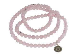 Rose Quartz Beads Mala Bracelet,108 Prayer Beads Necklace 6