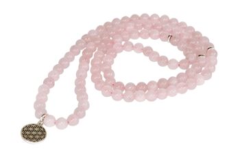 Rose Quartz Beads Mala Bracelet,108 Prayer Beads Necklace 7