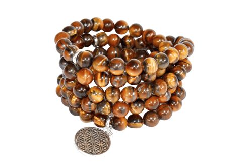 Tiger Eye Beads Mala Bracelet,108 Prayer Beads Necklace