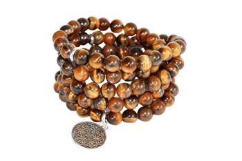 Tiger Eye Beads Mala Bracelet,108 Prayer Beads Necklace 1