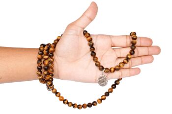 Tiger Eye Beads Mala Bracelet,108 Prayer Beads Necklace 2