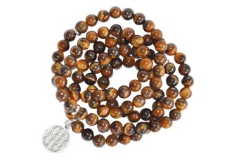Tiger Eye Beads Mala Bracelet,108 Prayer Beads Necklace 5