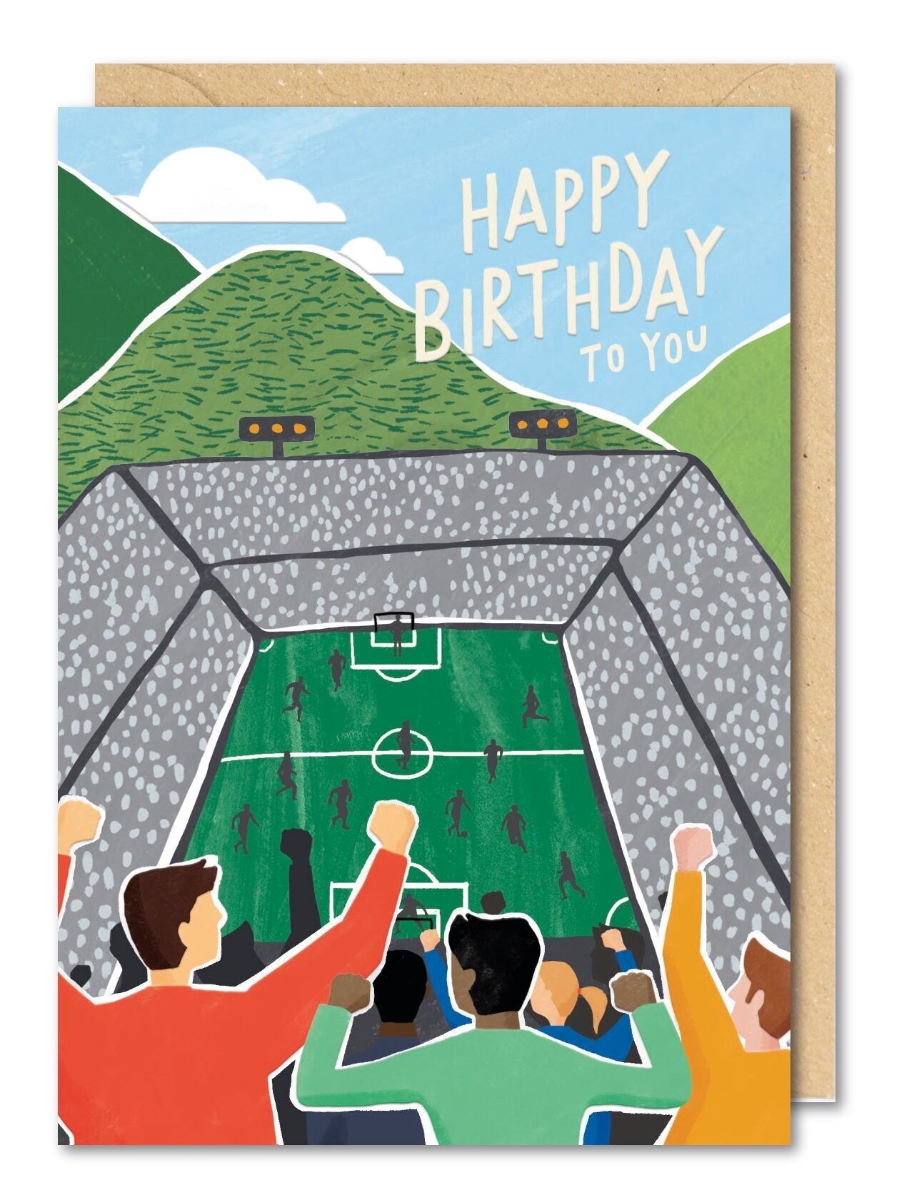 Tarjeta de cumpleaños del partido de fútbol