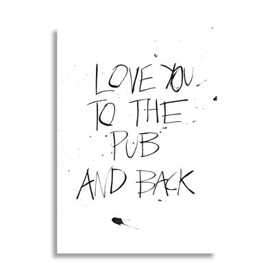 Pub y vuelta - tarjeta de amor