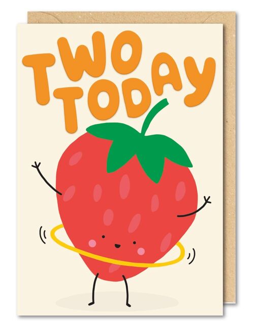 2nd Birthday Strawberry Card