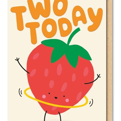 2nd Birthday Strawberry Card