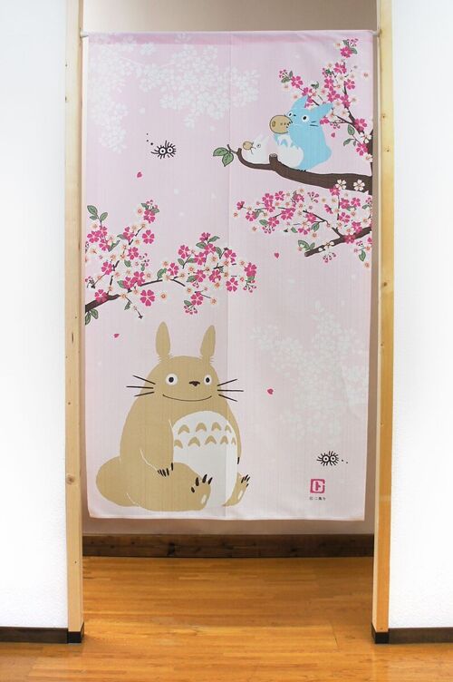 COS10403 Noren rideaux de porte japonais Mon Voisin Totoro motif Sakura