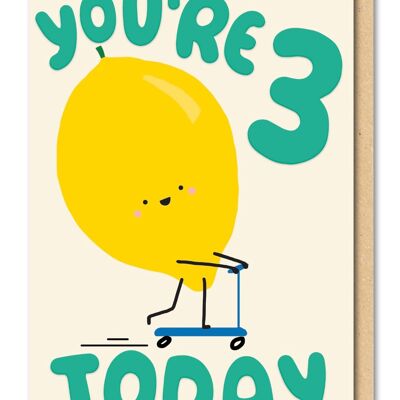 3rd Birthday Lemon Card