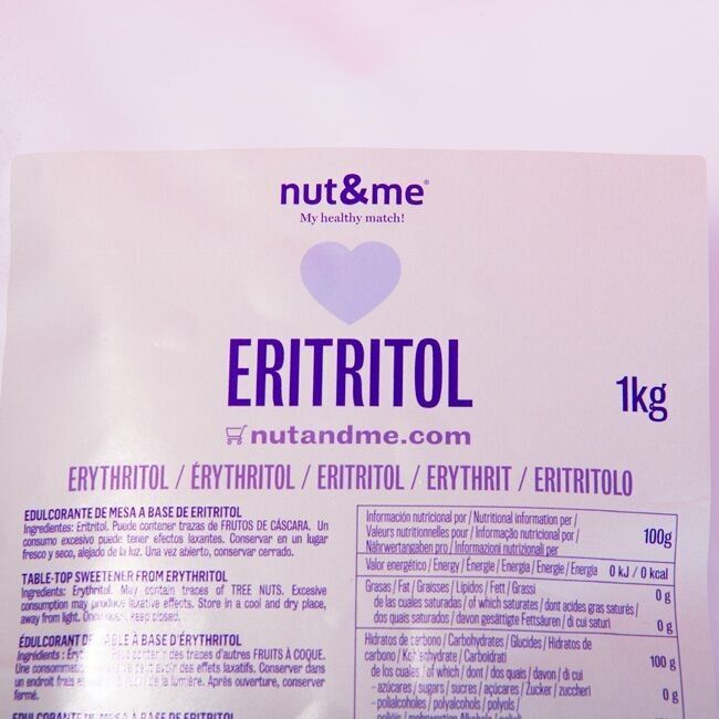 Eritritol Granulado 1kg nut&me - Edulcorante natural