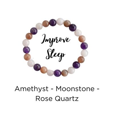 Improve SLEEP Gemstone Bracelet, Meditation Bracelet