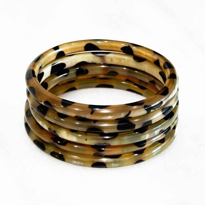 Real horn bracelet - LEOPARD - Sold individually