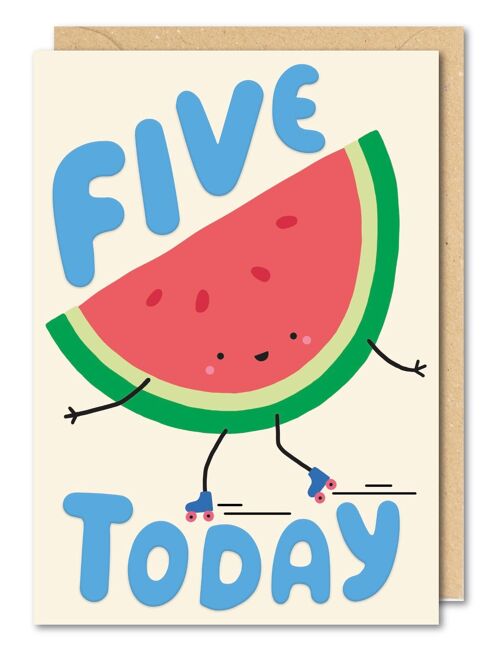 5th Birthday Watermelon Card