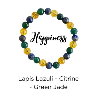 Promoting HAPPINESS Bracelet (Wisdom, Clarity, Positivity)