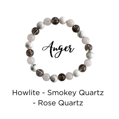 Control ANGER Crystal Bracelet (Love, Grounding,Tranquility)