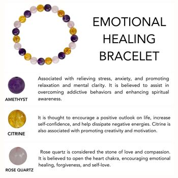 EMOTIONAL HEALING Crystal Bracelet (Positivity, Calm, Joy) 2