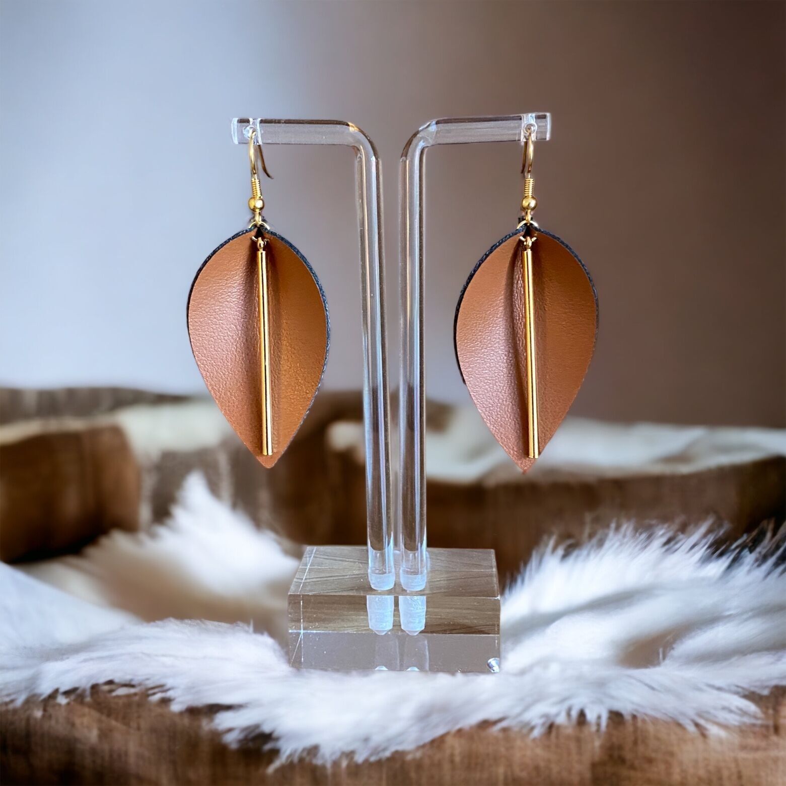 Orecchini FUJI a forma di foglia