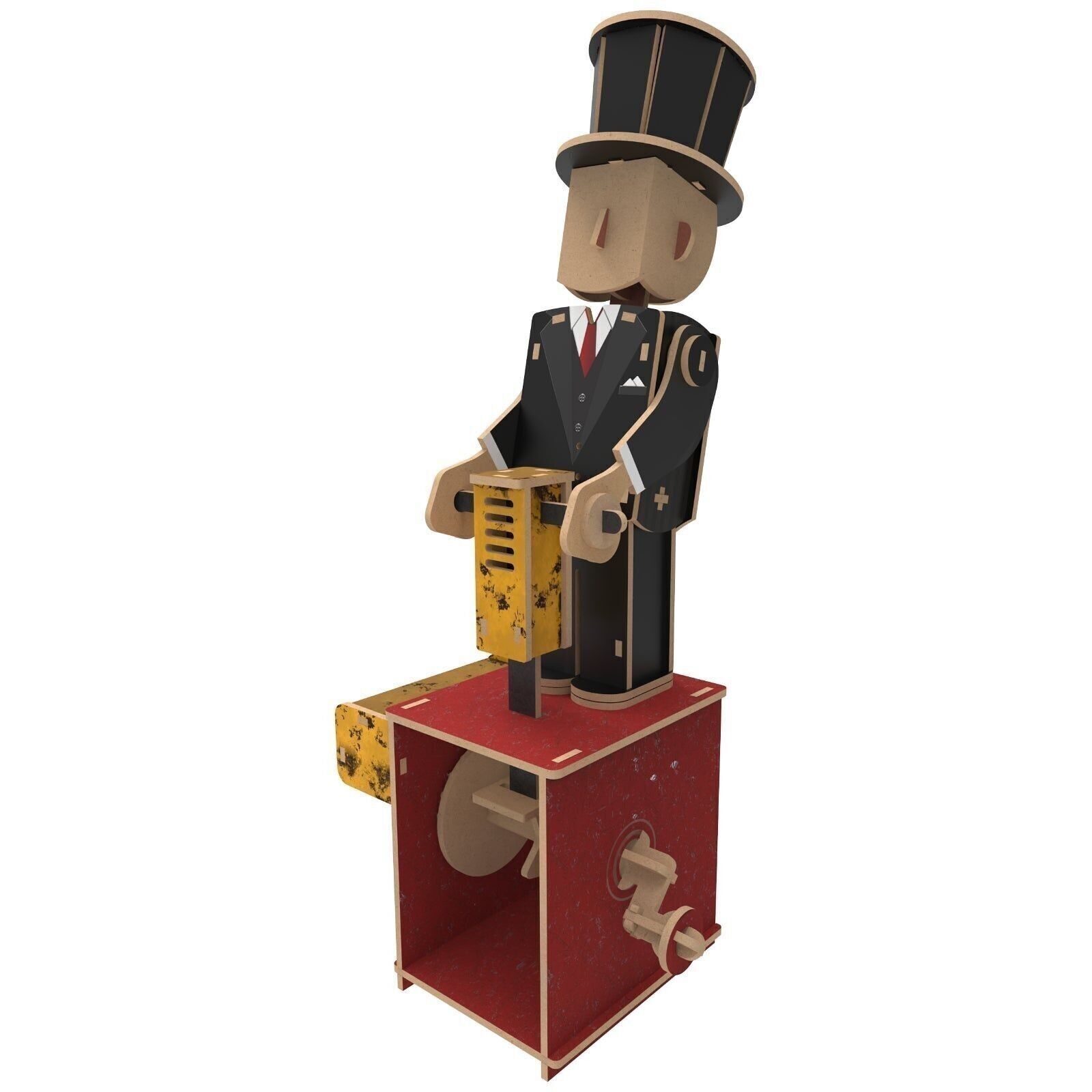 DIY Ilo Build 3D Mechanical Wooden Model Building Gentleman Jack, 0225, 12.5×8.5x30cm