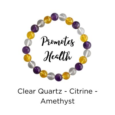 Promotes HEALTH Crystal Bracelet, Meditation Bracelet