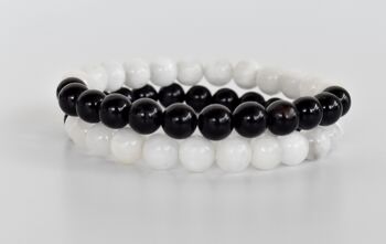 Yin Yang Energy Balance Crystal Bracelet, Spiritual Support 7