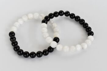 Yin Yang Energy Balance Crystal Bracelet, Spiritual Support 8