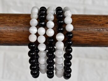 Yin Yang Energy Balance Crystal Bracelet, Spiritual Support 14